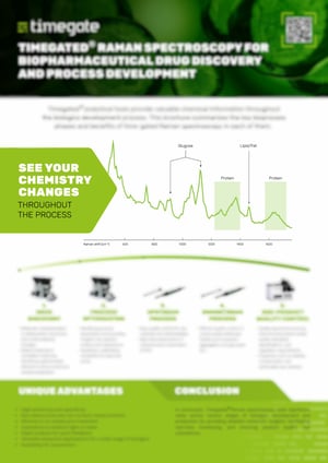 Blurred brochure of Timegated Analytical tools for biomanufacturing