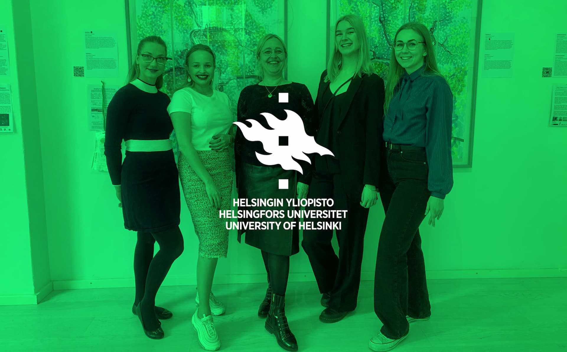 Helsinki University drug research group with logo on top.